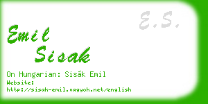 emil sisak business card